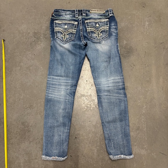 Rock Revival Felina size 29 Women's skinny Jeans in Deep Blue bling lady rider - Picture 5 of 11